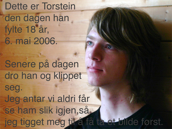 Torstein på 18-årsdagen